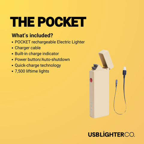 Pocket Electric Arc Lighter - Gold