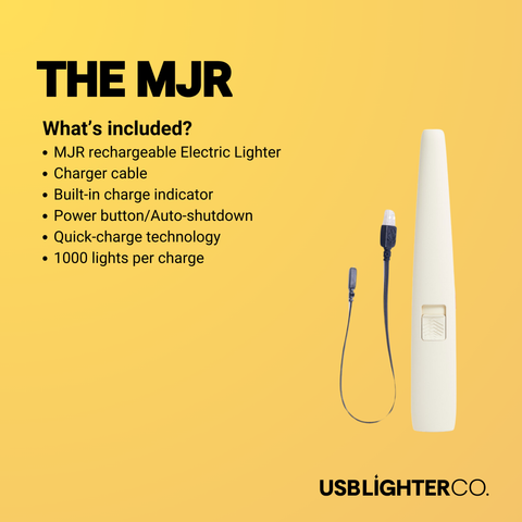 MJR Electric Arc Lighter - White