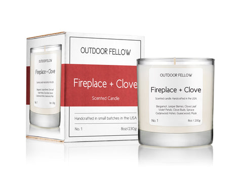 Fireplace and Clove Scented Candle by Outdoor Fellow