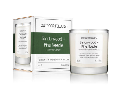 Sandalwood and Pine Needle Scented Candle by Outdoor Fellow