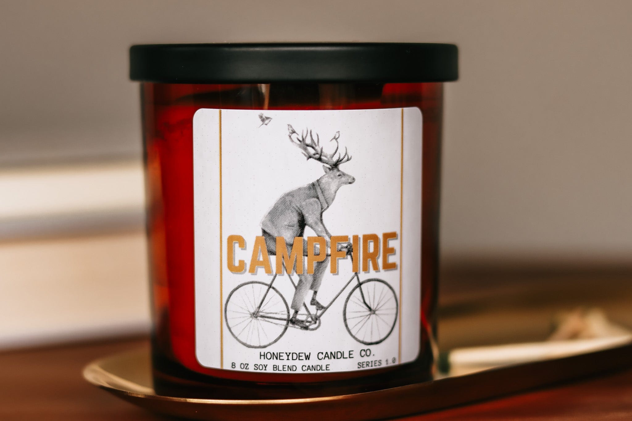 Campfire Candle 8 oz by HoneydewCandleCo